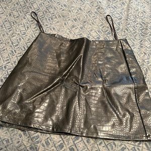 Black Pleather Skirt